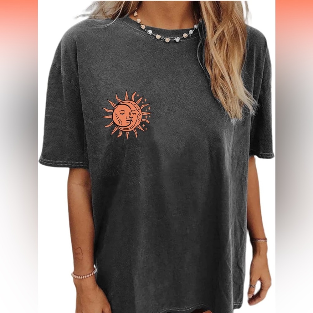 Sun Graphic Charcoal T-Shirt